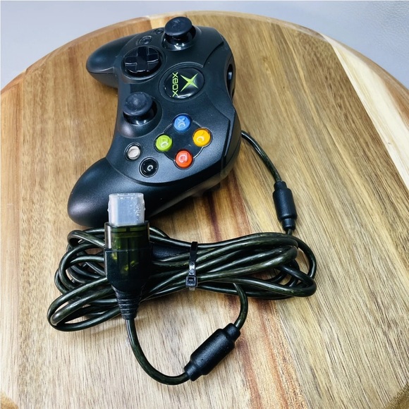 Microsoft XBOX Original OEM Controller Type S Black Wired With Breakaway - Picture 2 of 6